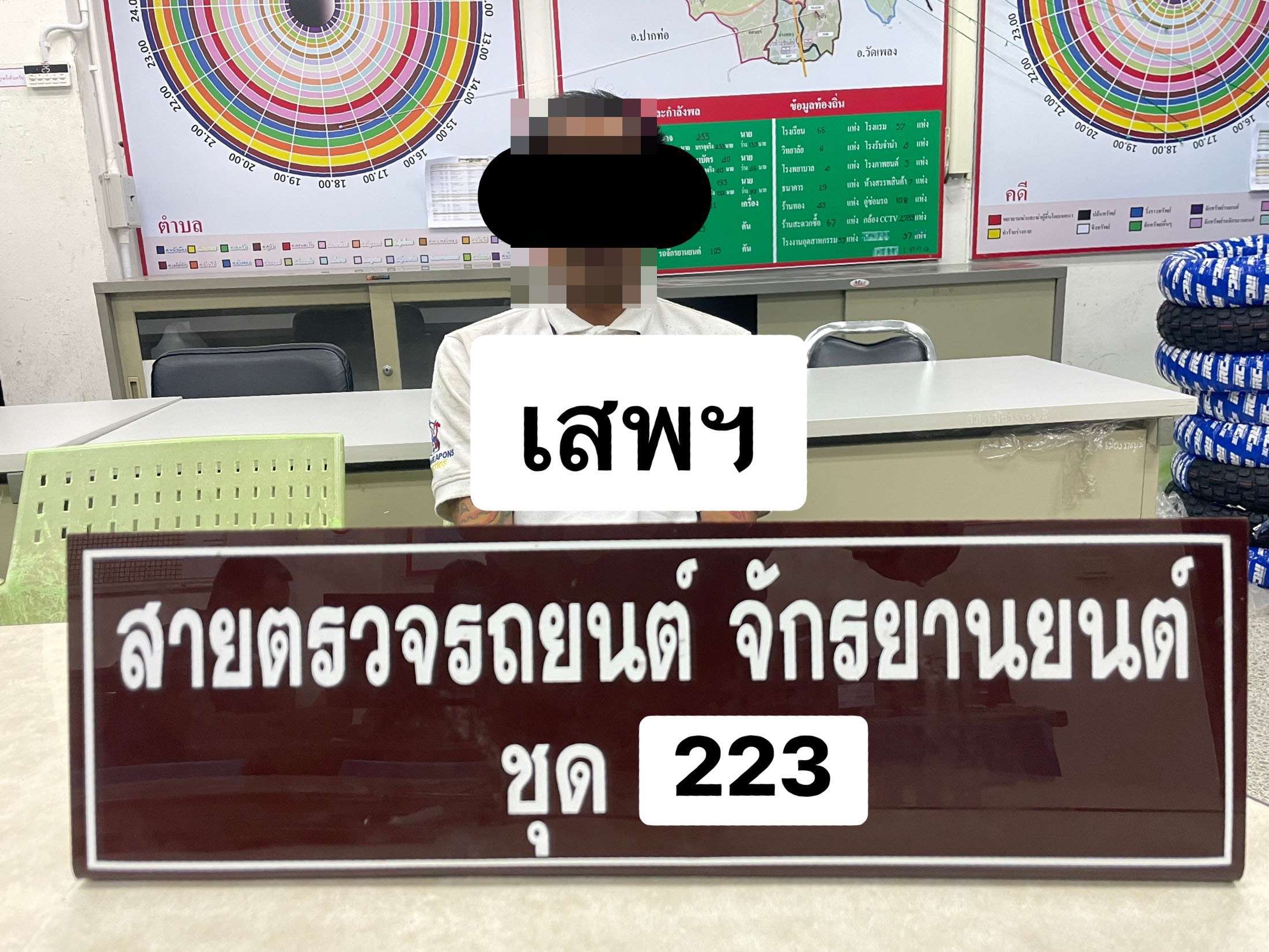 สายตรวจ 223 จับกุมชายเสพยาเสพติด